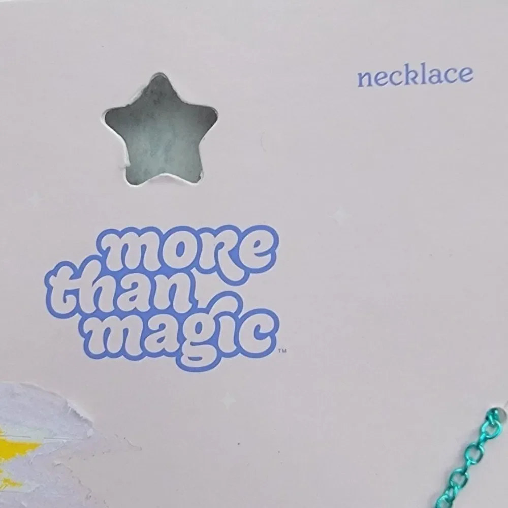 More Than Magic Girls Teal Glitter Modern Fashion Necklace T Locket One Size
